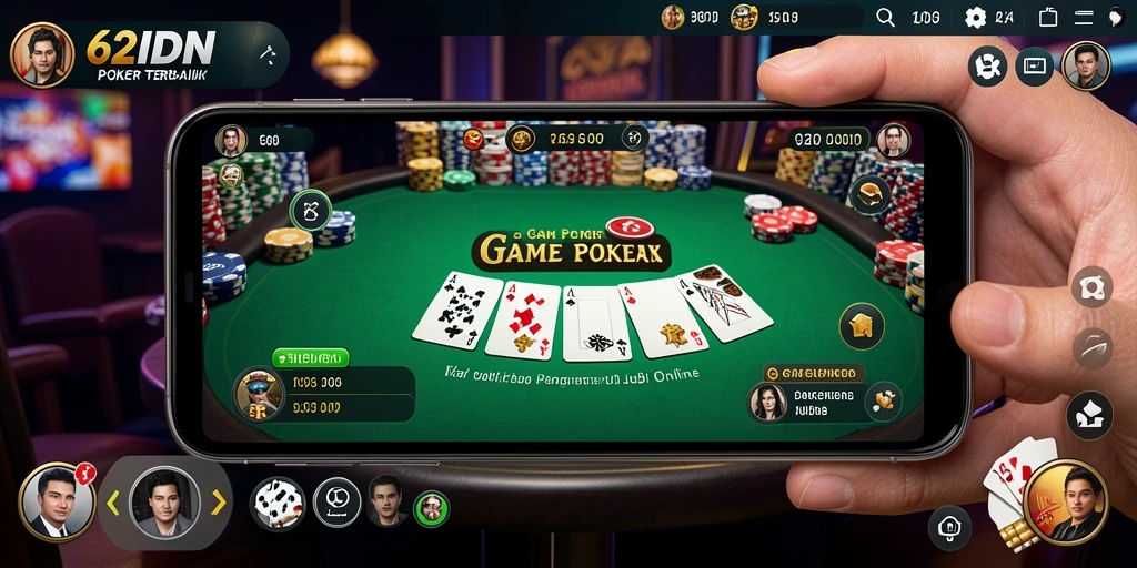 Tampilan menarik dari gameplay Poker di 62IDN.