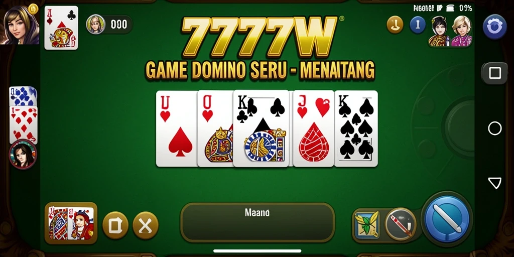 Screenshot gameplay domino yang menarik di 7777W.