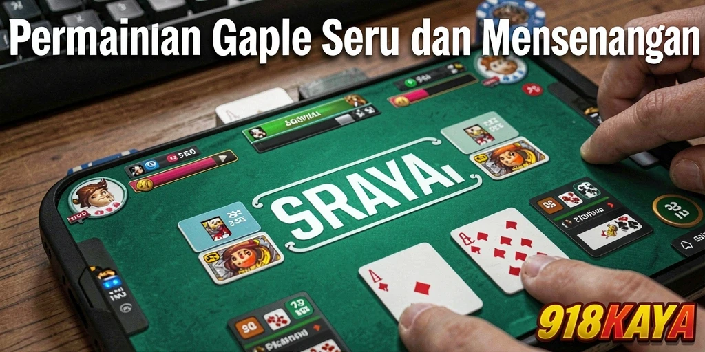 Tampilan permainan Gaple yang menyenangkan dan interaktif.