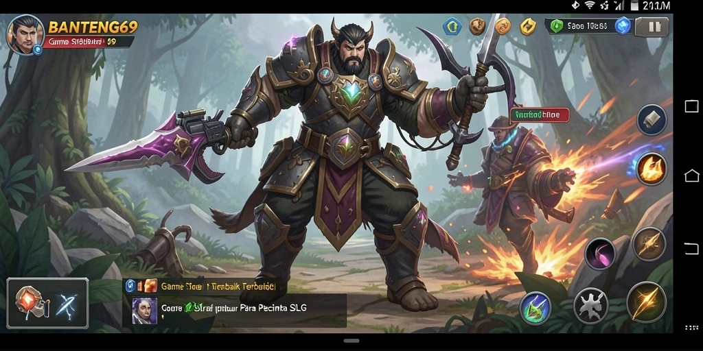 Screenshot gameplay BANTENG69 yang menampilkan aksi pertempuran SLG.