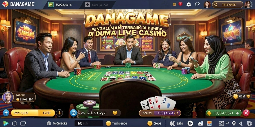 Tampilan menarik dari permainan Live Casino DANAGAME yang seru dan interaktif.