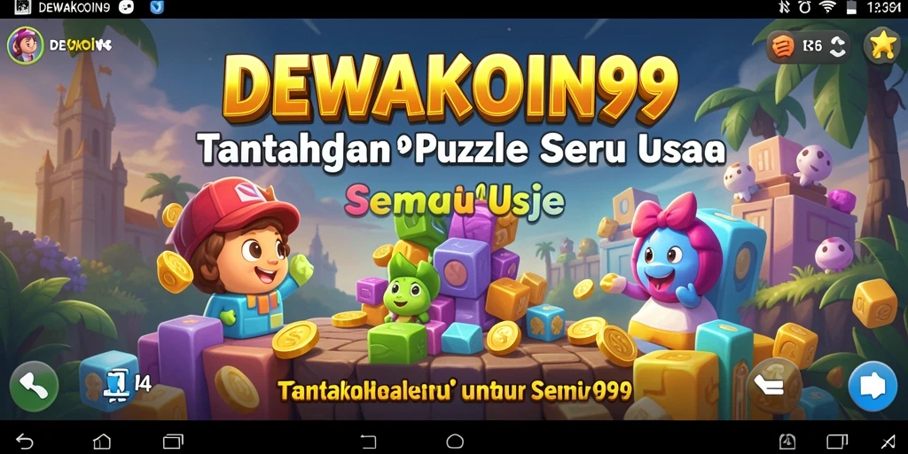 Tampilan gameplay DEWAKOIN99 yang penuh warna dan menantang.