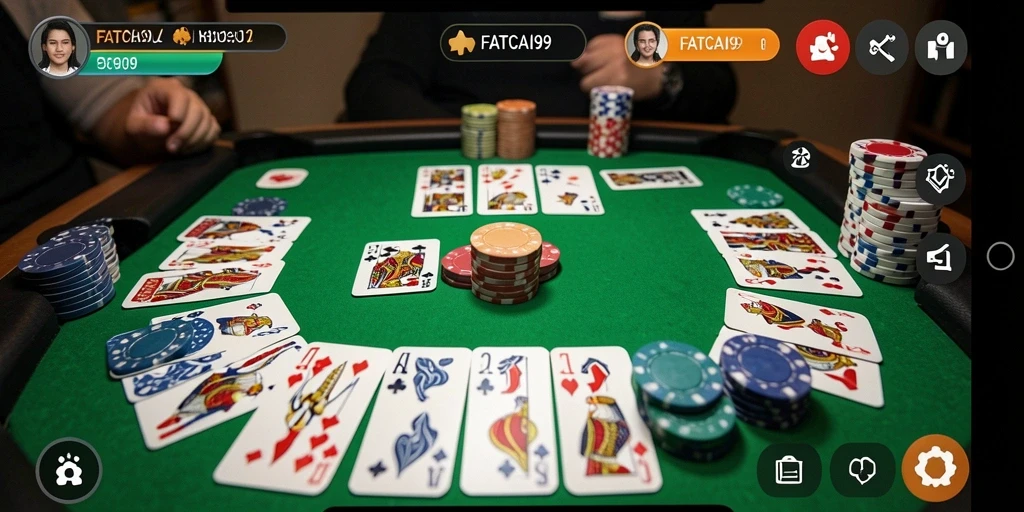 Tampilan gameplay <strong>FATCAI99</strong> yang seru dan interaktif dalam permainan Gaple.
