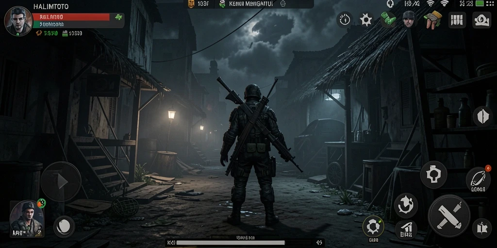 Gameplay HALIMTOTO yang menakutkan saat menjelajahi lokasi angker.