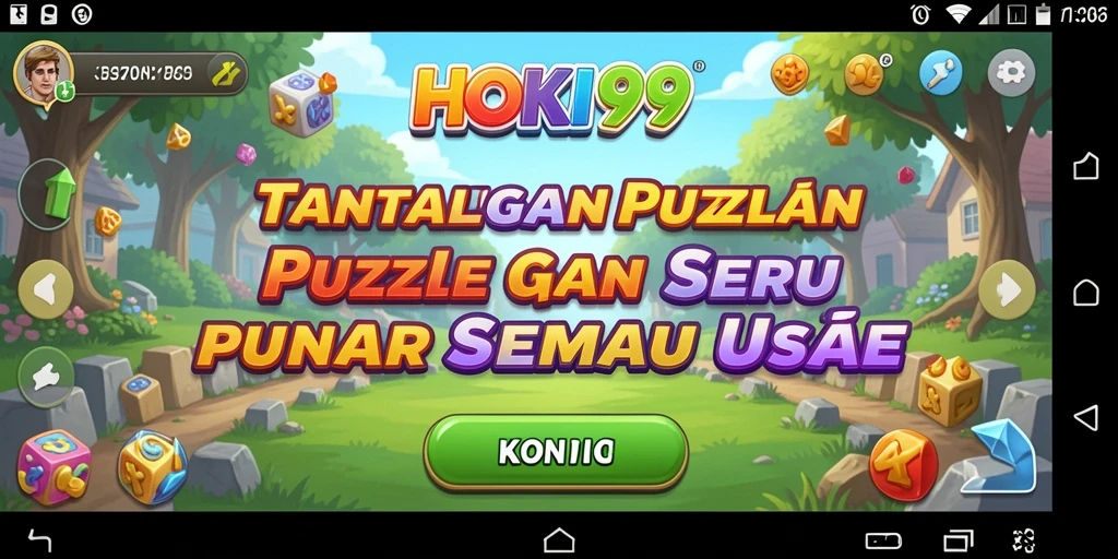 Tampilan gameplay seru HOKI99 dengan berbagai puzzle menantang.