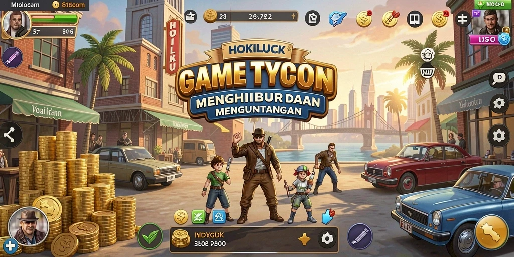 Gameplay dinamis dalam HOKILUCK menampilkan elemen Tycoon yang menarik.