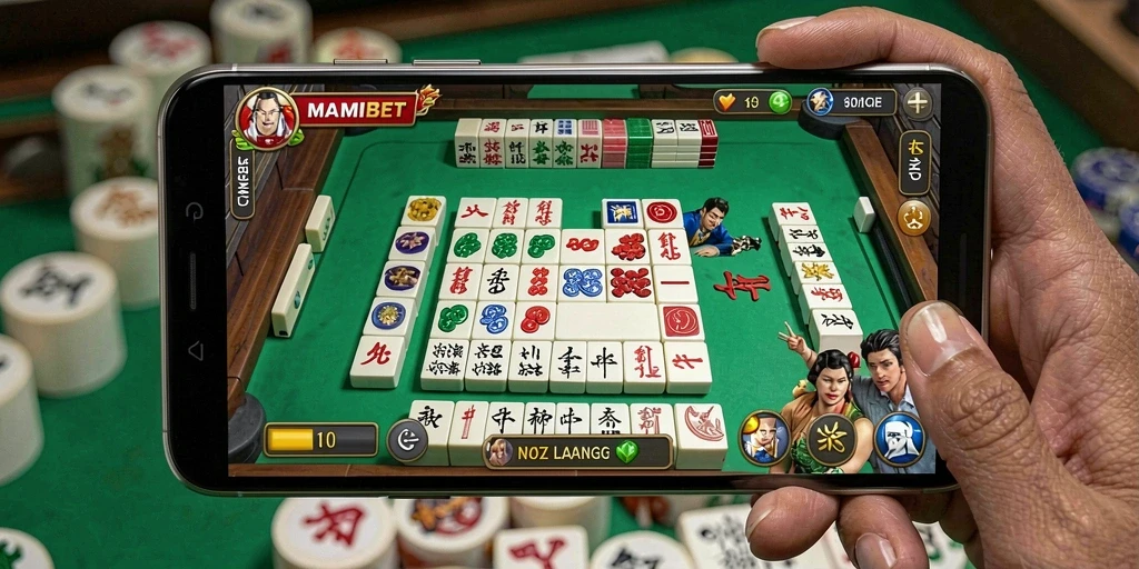 Tampilan gameplay Mahjong yang seru di MAMIBET.