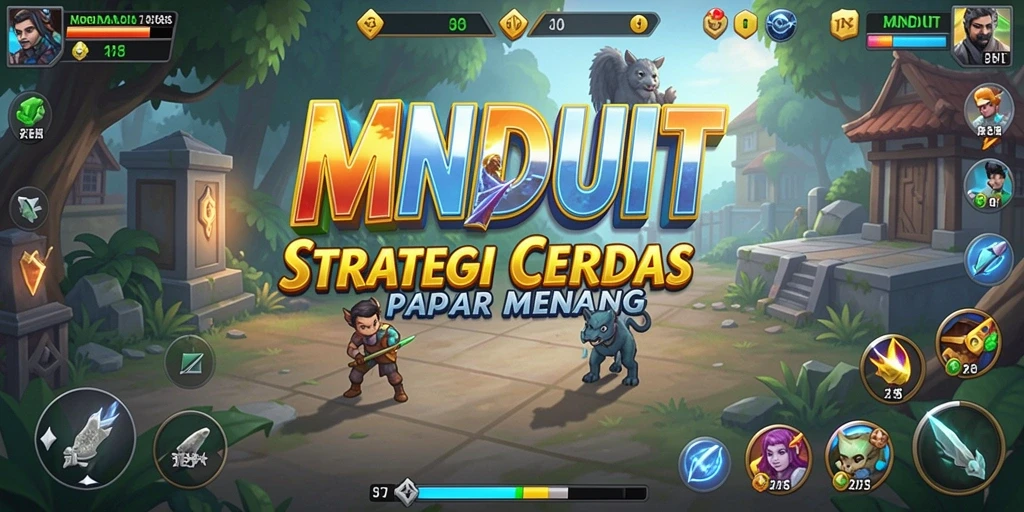Tampilan gameplay mendebarkan dari MNDUIT dalam aksi strategi.