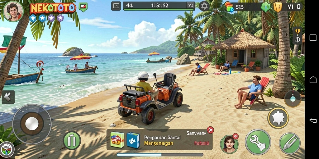 Tampilan menarik dari gameplay NEKOTOTO yang ceria.