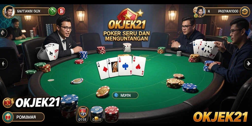 Tangkapan layar permainan Poker yang seru dan mendebarkan.
