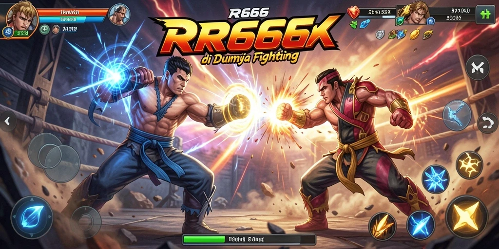 Tampilan gameplay Fighting yang mendebarkan dalam RR666.