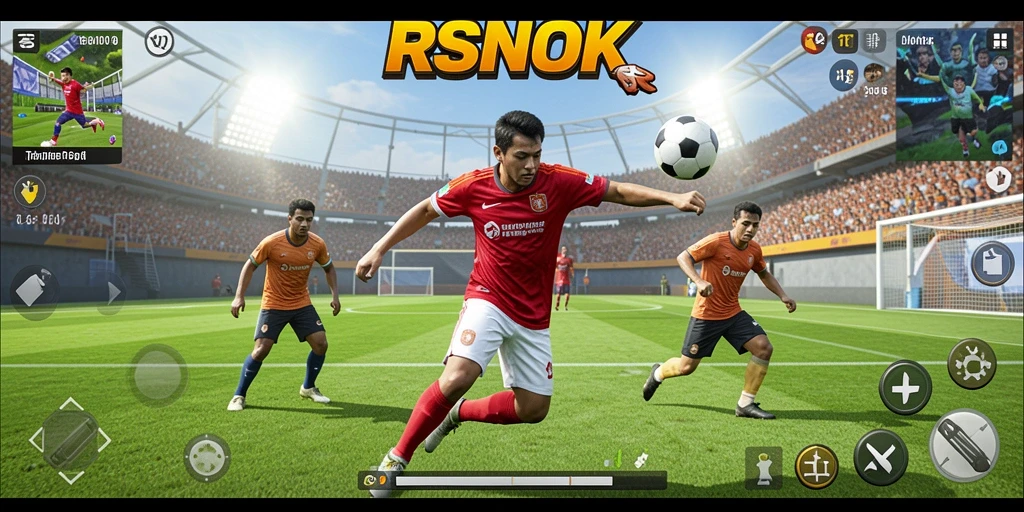 Screenshot gameplay RSNOK menampilkan aksi seru dalam pertandingan olahraga.