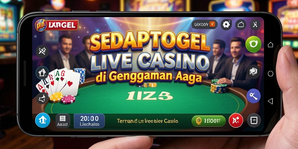 Screenshot gameplay SEDAPTOGEL dengan dealer live yang interaktif.