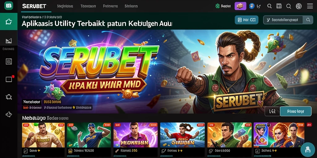Tampilan utama aplikasi SERUBET yang modern dan user-friendly.
