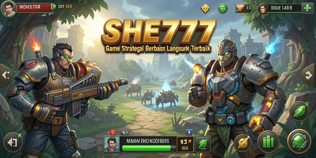 Tangkapan layar gameplay <strong>SHE777</strong> yang menunjukkan pertempuran strategis yang intens.