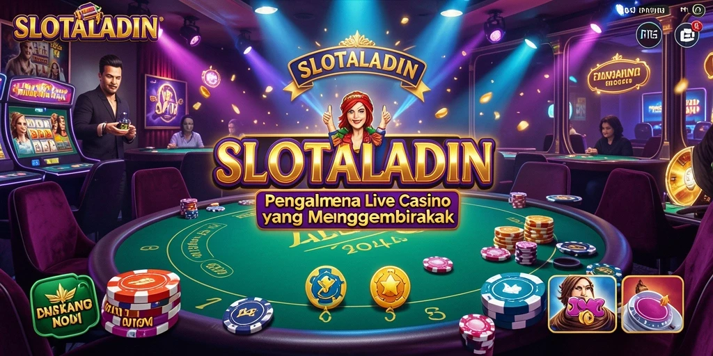 Tampilan mendebarkan dari permainan Live Casino di SLOTALADIN.
