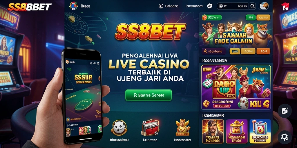 Gameplay mendebarkan di SS88BET dengan dealer langsung.