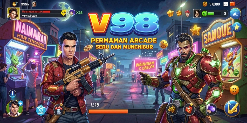 Tampilan gameplay V98 yang seru dan penuh aksi.